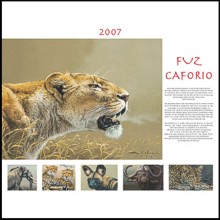 Cover for fine art Fuz Caforio wildlife promotional calendar