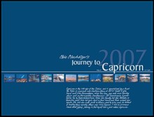 Cover page for Journey to Capricorn photographic calendar by Obie Oberholzer.