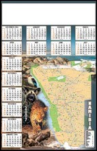Single Sheet Poster Calender - Pictoral Maps - Nambia