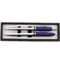 Velvet Pen & Pencil Set - blue