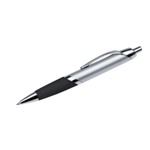 Ball pen with satin finish and rubber grip with extra large refi