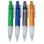 Transparent triangle ball pen with rubber grip and big refill