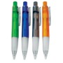Transparent triangle ball pen with rubber grip and big refill