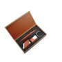 Gift set in a wooden box, with lighter, pen and keyring