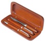 Wooden desk set, letter opener ball and fountain in case Wooden desk set, letter opener ball and fountain in case