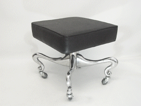 Carrol Boyes Stool Square -2D Wave -2D Black Carrol Boyes Stool Square -2D Wave -2D Black