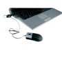 USB optical mouse with retractable lead