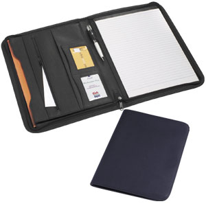 The Player Zip Around Folder+Pad-Black or Navy Koskin