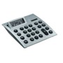 Dual power desk calculator with tilt up display