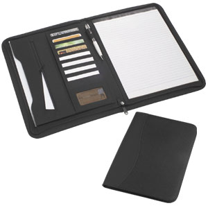 Charge It Zip Around Folder + Pad - Black