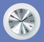 Star Clear Alum Face Wall Clock