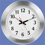 Living Alum. 38Cm Wall Clock