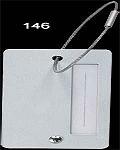 Metal Luggage Tag - Rectangular approx 60mm long