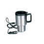 Stay-Hot Travel mug with 12 V car power facility