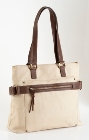 Jekyll & Hide Cow Leather Handbag 7404 - Cream with Dark Brown