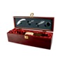 Luxurious wine set in wooden gift box