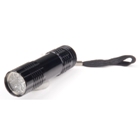 Compact but bright! Torch made of black lacquered metal with 9 L