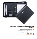 Valencia 2-Ring Zip-Around Folder