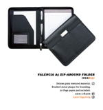 Valencia A5 Zip-Around Folder