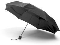 Baton Umbrella with Rubber Handle-Black