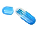 JELLY BALL POINT PEN & PENCIL SET BLUE