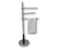 MATT SLV+MAHOGANY TOWEL RACK  NOBLE