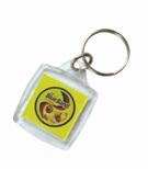 Plastic Square Keyring - Min Order 100 units