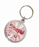 Plastic Circle Keyring - Min Order 100 units