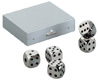 Nickel alloy dice set in alumiun box