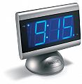 Delta. Blue LED display desk alarm clock.