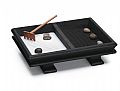 Zen. Wooden table garden wth black and white sand. Zen. Wooden table garden wth black and white sand.