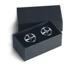 Steering wheel shaped cuff link