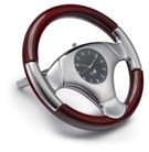 Steering wheel desk clock