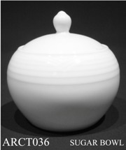 91527 Arctic White Sugar Bowl - Min Orders Apply