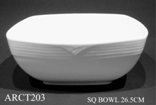 91501 Arctic White Square Bowl Large 26Cm - Min Orders Apply