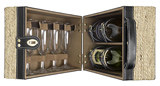 Seagrass Wine Set Double bottle holder + incls 4 glasses