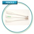 Plastic pencils white