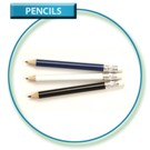 Black Wooden Round Pencils with Eraser