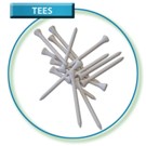 3-1/4  Super Long White Wooden Tees