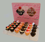 Cup cake Lip Gloss Display (24) - Min Order: 24