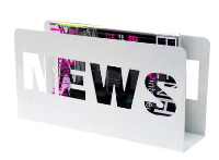 Metal Magazine Rack - White - Min Order: 4