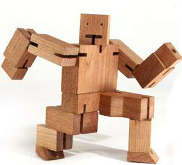 Eco Cubebot XL - Wooden Cube Robot - Min Order: 1