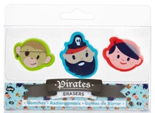 Pirate Eraser Set - Min Order: 6 units