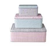 Tin Set Aztc Rectangle - set of 3 - Min Order: 3 units