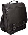 Upright denier expandable conference bag