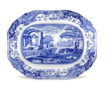 Portmeiron - Blue Italian Oval Platter 35Cm - Min Orders Apply