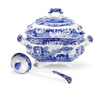 Portmeiron - Blue Italian Soup Tureen & Ladle - Min Orders Apply