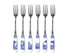 Portmeiron - Blue Italian Set Of 6 Pastry Forks - Min Orders App