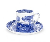 Portmeiron - Blue Italian Cup &Saucer 0.1L - Min Orders Apply