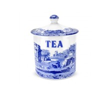 Portmeiron - Blue Italian Tea Canister 15Cm - Min Orders Apply